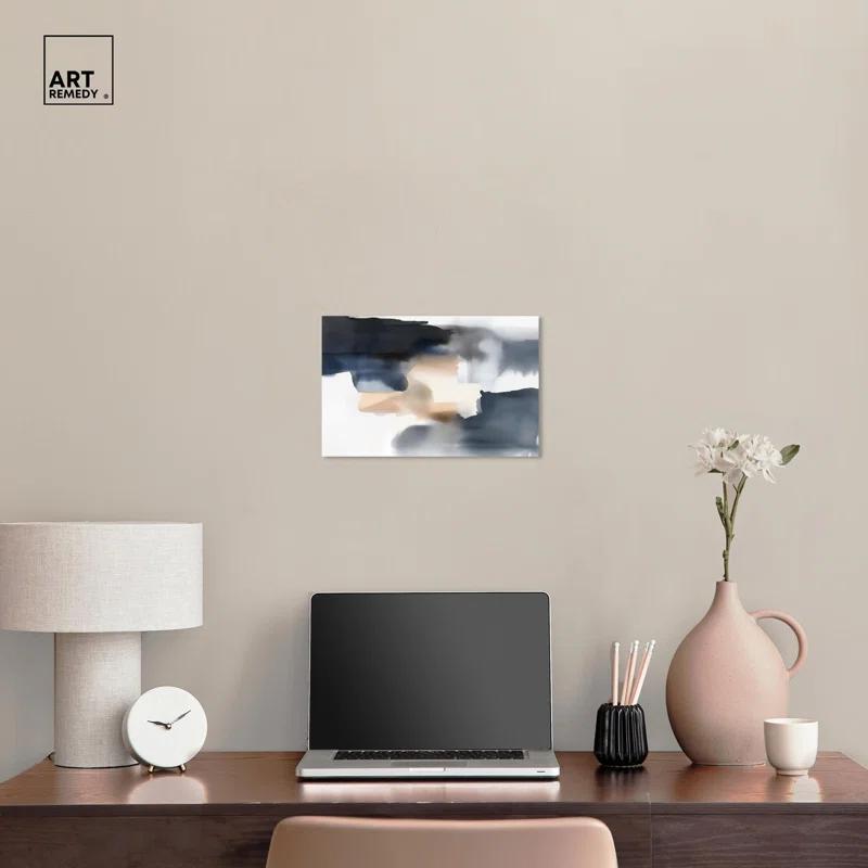 Art Remedy Twilight Layers Canvas Blue Abstract Art by Art Remedy