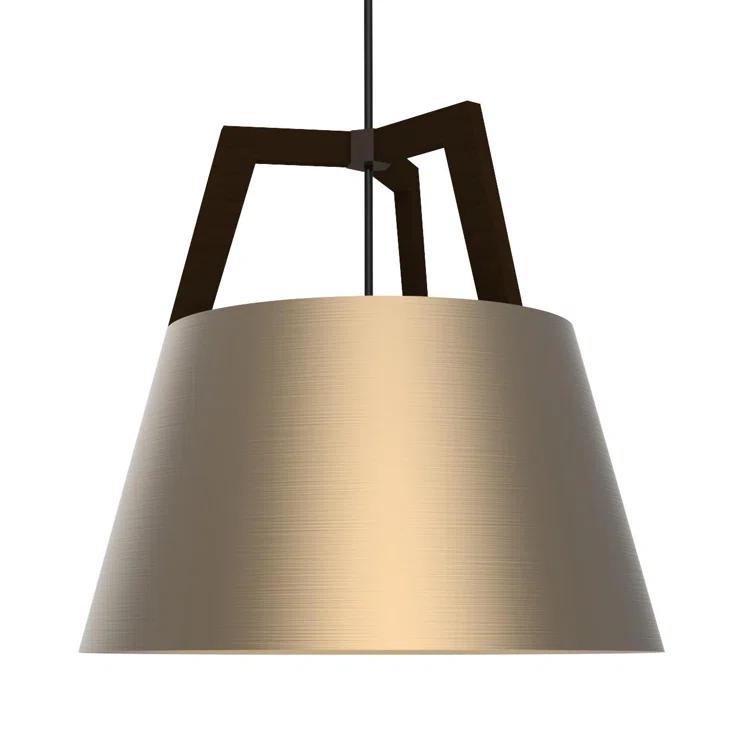 Imber 1-Light Mini Pendant in Oiled Walnut & Brushed Brass