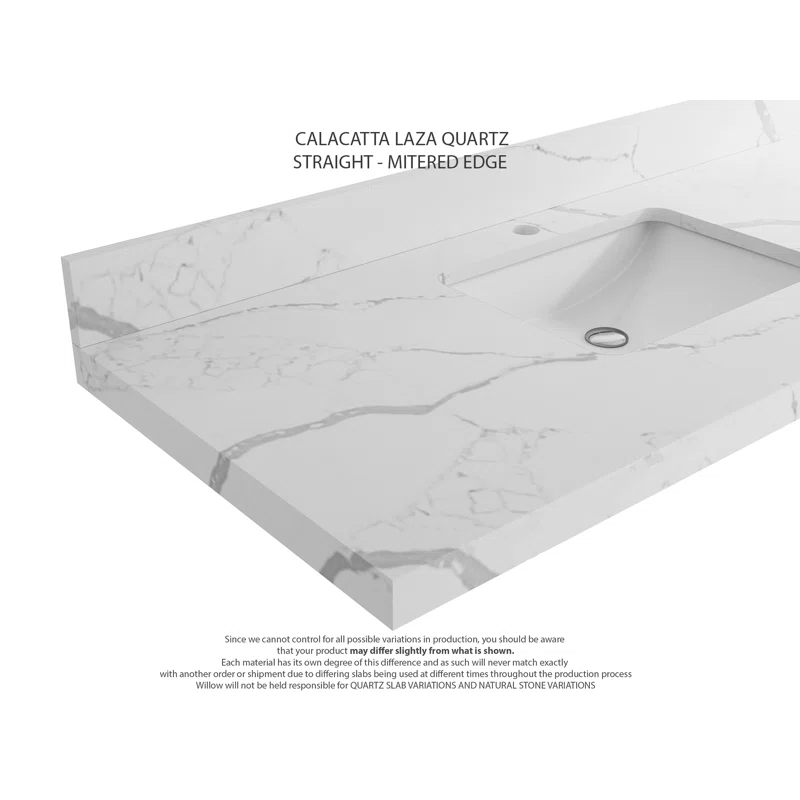 Willow Collections 84'' Double Bathroom Vanity with Quartz Top