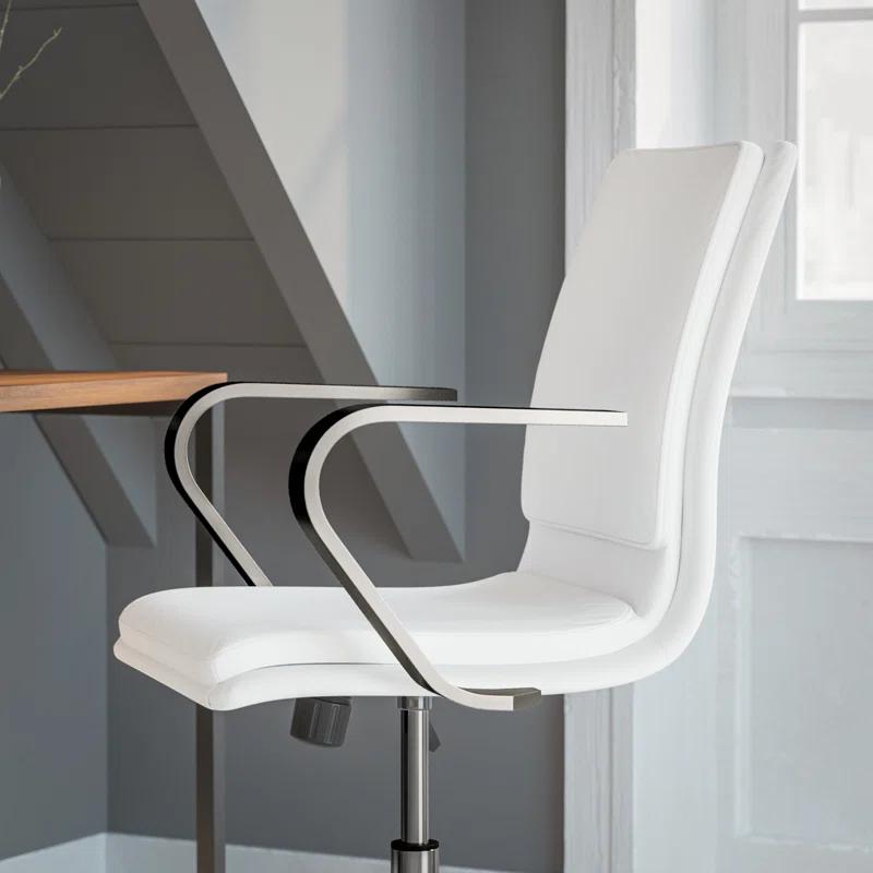 Flash Furniture Mid-Back Designer Upholstered Swivel Executive Office Chair with Armrests by Flash Furniture