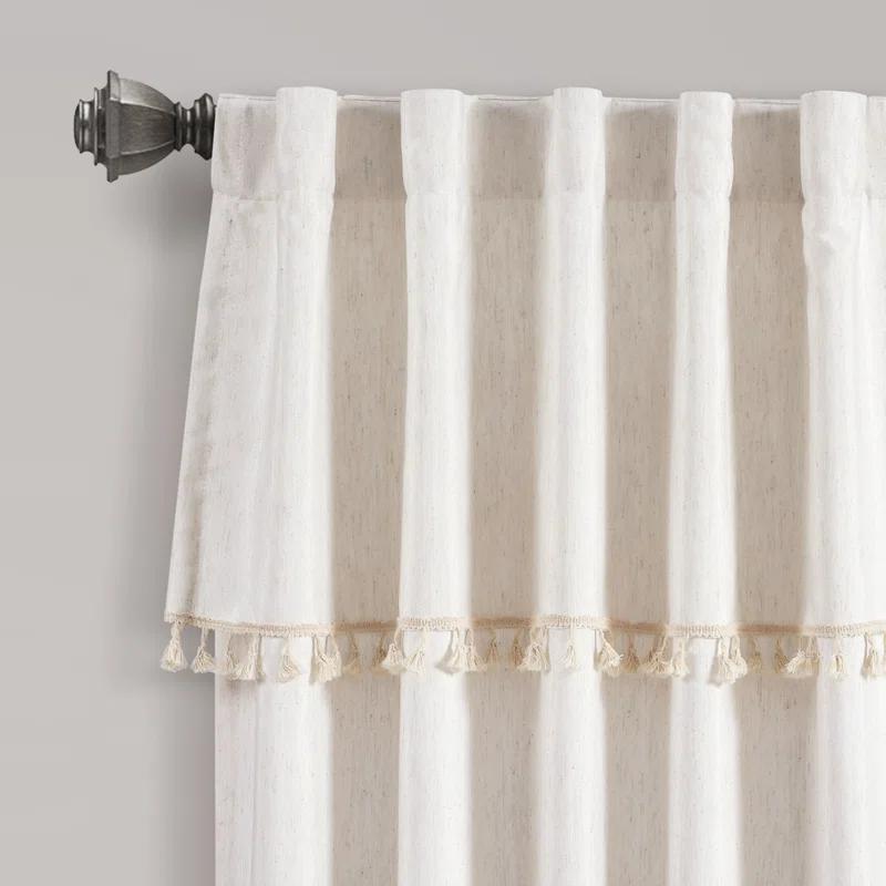 Lush Decor Solid Semi-Sheer Rod Pocket Curtain Panels (Set of 2)