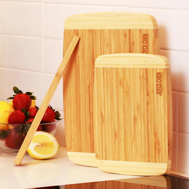 JOYCE CHEN Joyce Chen Large Burnished Bamboo Cutting Board, 10X15-Inch