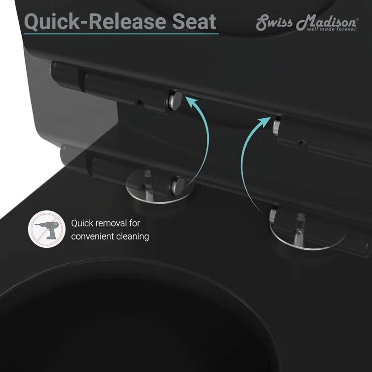 St. Tropez One Piece Elongated Toilet Dual Vortex Flush 1.6 GPF