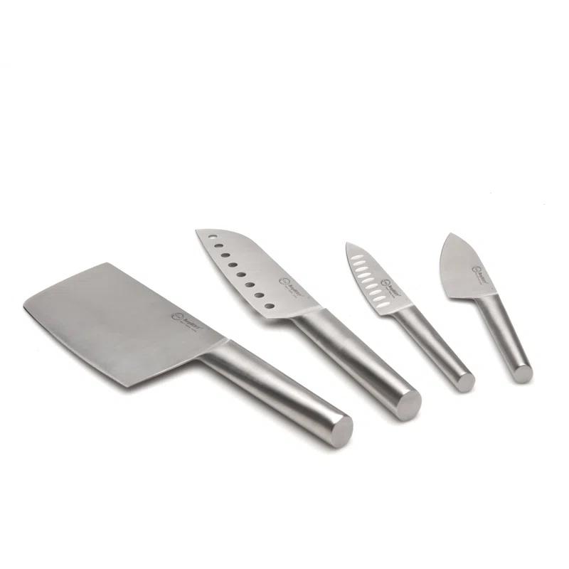 BergHOFF BergHOFF International Straight 4pc Stainless Steel Santoku Knife Set