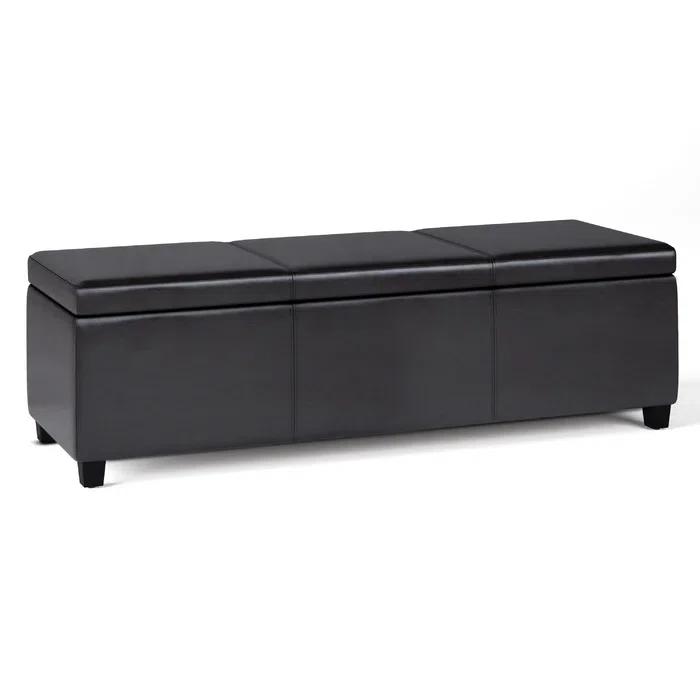 Simpli Home Avalon Extra Large Storage Ottoman Bench,Assembled