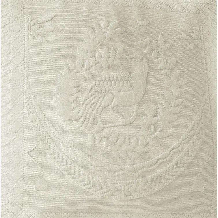 Historic Charleston King Charles Matelasse Traditional Cotton Floral Coverlet