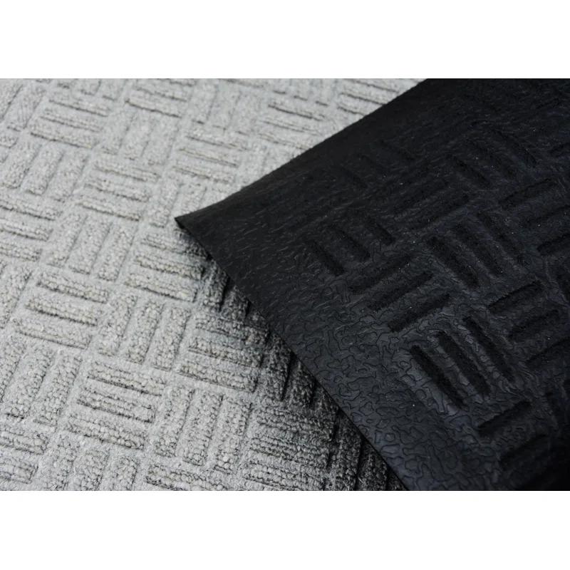 Ottomanson Carpeted Rubber Outdoor Non-Slip Outdoor Door Mat