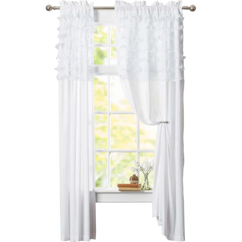 Lush Decor Avery Polyester Semi Sheer Curtain Pair (Set of 2)