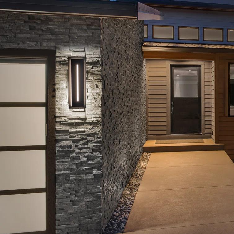 Midnight Single Light Outdoor Aluminum LED Wall Light