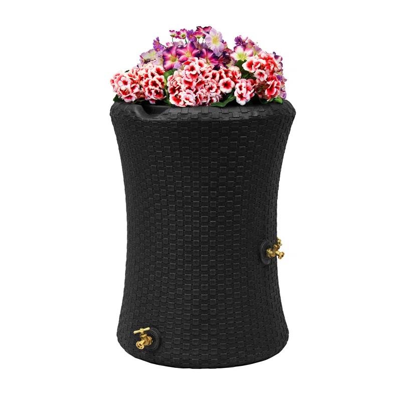 Good Ideas Good Ideas 50 Gallons Plastic Drainable Dual Overflow Planter Rain Barrel