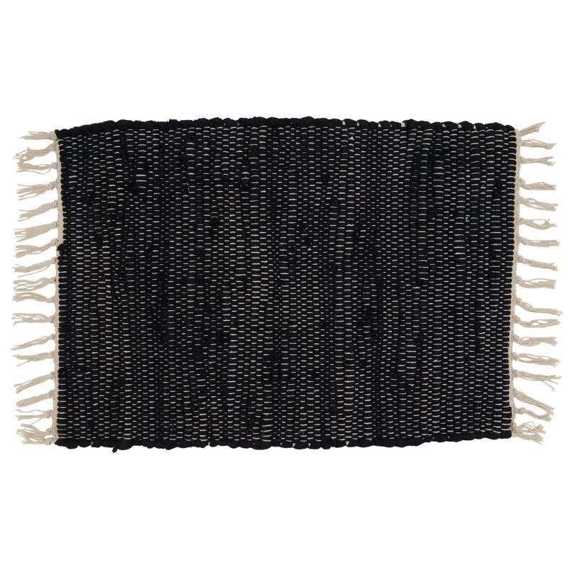 Saro Noir Chindi Collection Cotton Rectangle Placemat (Set of 4)