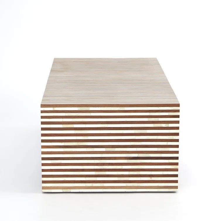 Studio A Home Sienna Coffee Table-Walnut/Bone