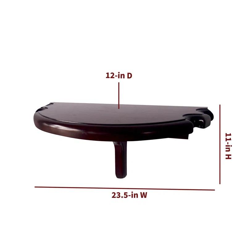 Hathaway Games Premium Half Moon Pool Cue Wall Shelf