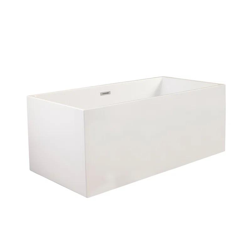 Persephone 59.1'' x 29.5'' Freestanding Soaking Acrylic Bathtub