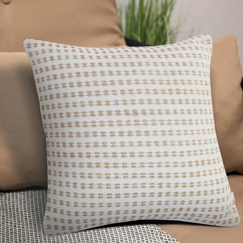 Willow Textured Cotton Throw Pillow