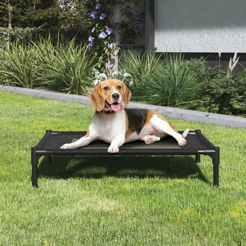 Petmaker PETMAKER 24.5x18.5-Inch Elevated Dog Bed, Black