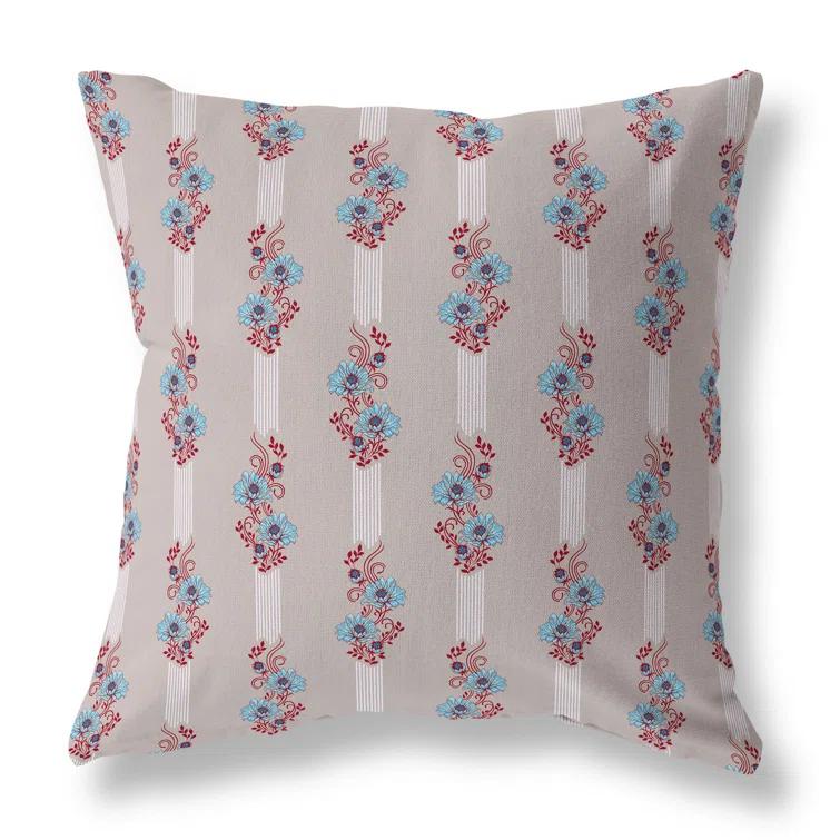 Amrita Sen Floral Luminosity Floral Indoor/Outdoor Reversible Throw Pillow