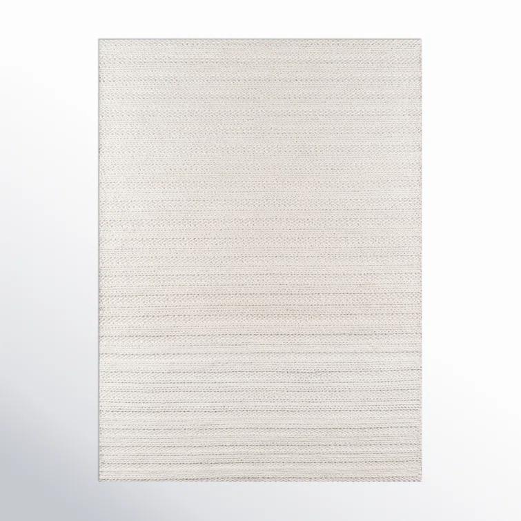 Kells Striped Handmade Ivory Area Rug
