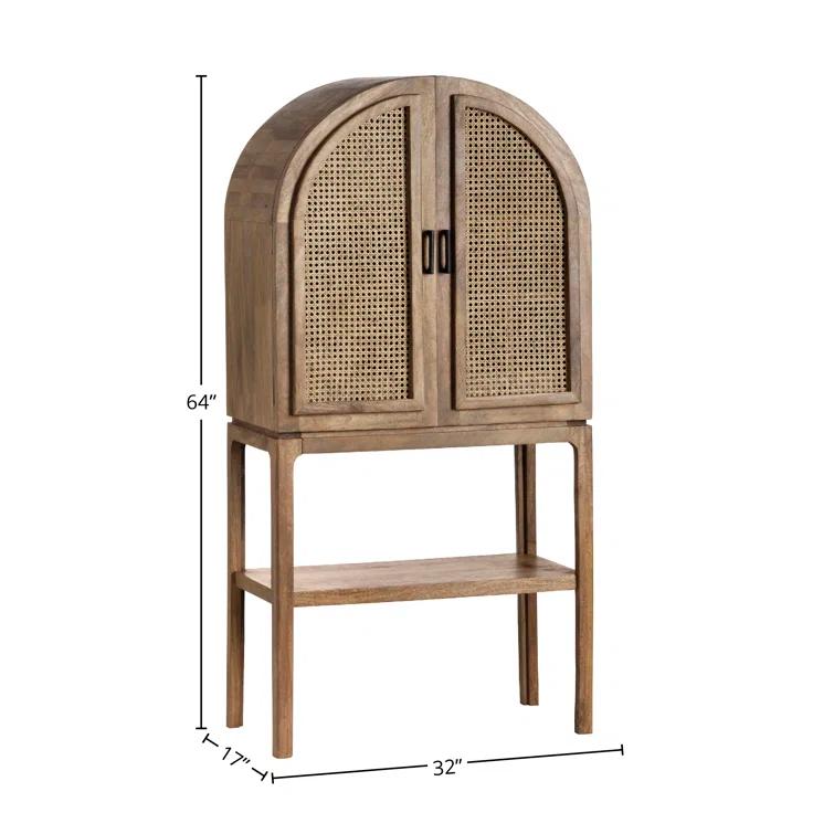 Bay Isle Home™ Biscayne Rounded Top Bar Cabinet