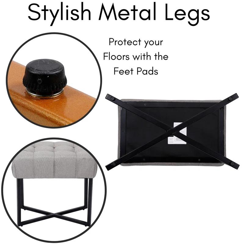 BirdRock Home Upholstered Ottoman