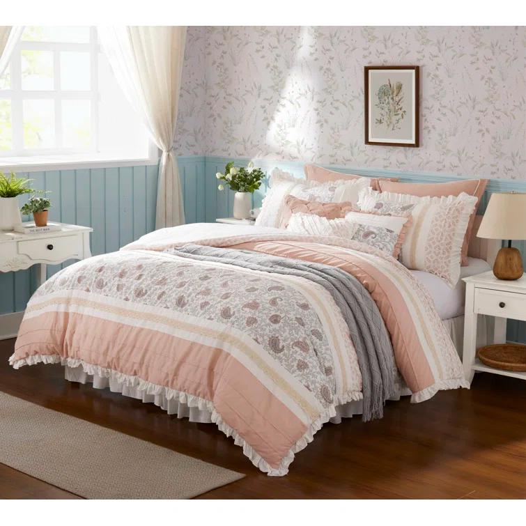 Madison Park Dawn 9 Piece Cotton Percale Comforter Set