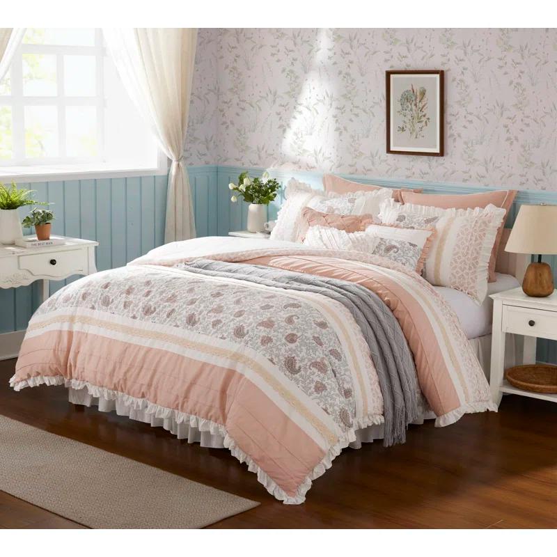 Dawn 9 Piece Cotton Percale Comforter Set