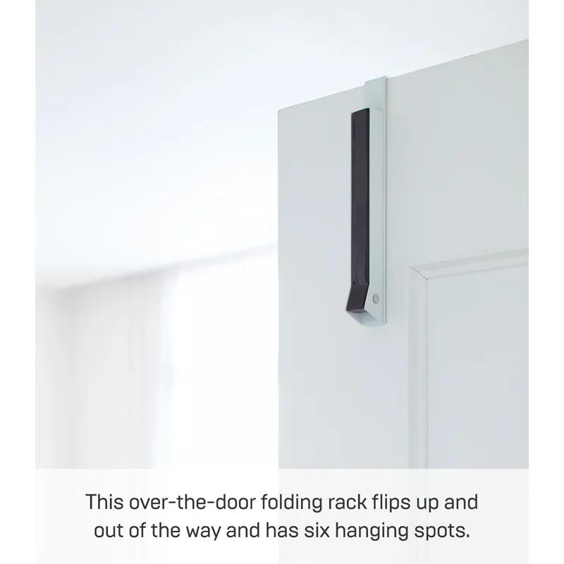 Yamazaki Home Over The Door Hooks - Folding Hanging Coat Rack, Steel, Over-the-Door
