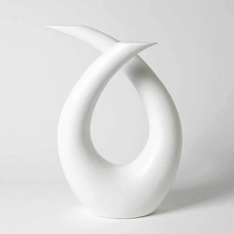 Global Views Loop Sculpture-Matte White