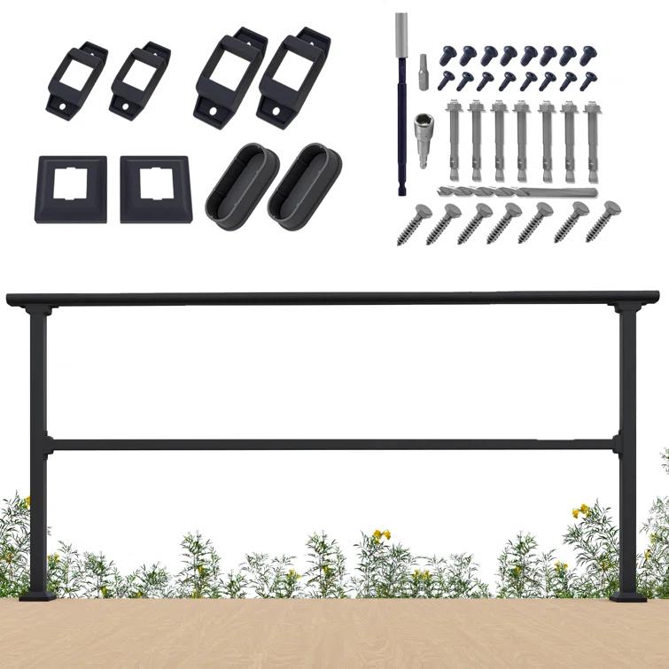 CR Home Black Metal Porch And Stair Railings