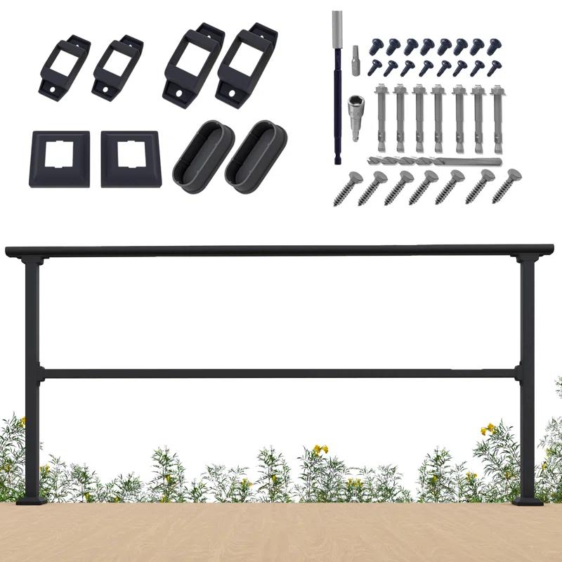 CR Home Black Metal Porch And Stair Railings