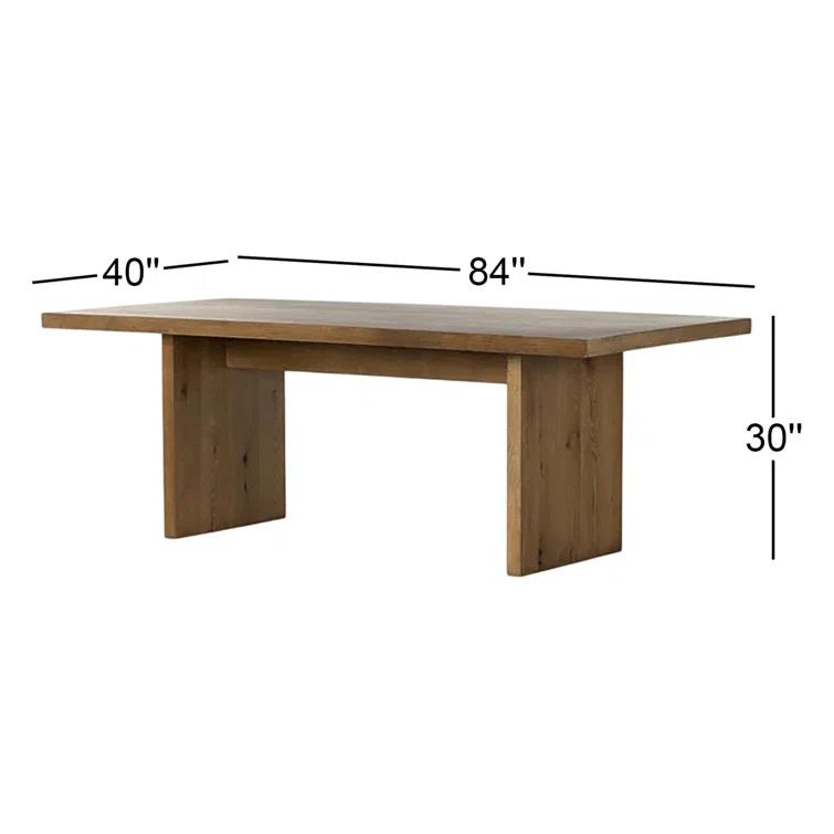 Eaton Reclaimed Wood Contemporary 84" Rectangular Dining Table