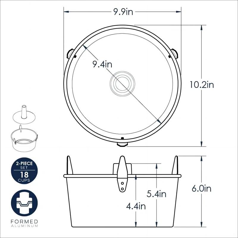Nordic Ware Naturals® 2 Piece Angel Food Cake Pan & Reviews | Wayfair