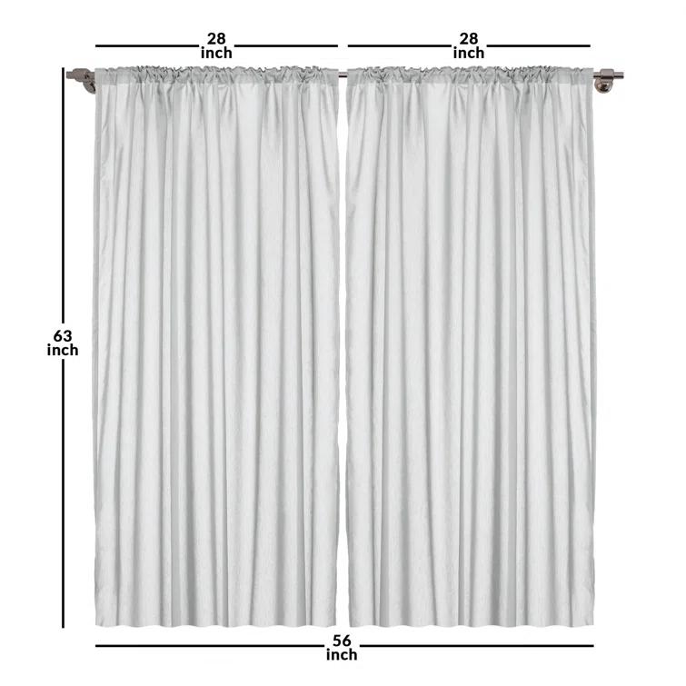 Ambesonne Microfiber Floral Semi-Sheer Rod Pocket Curtain Panels (Set of 2)