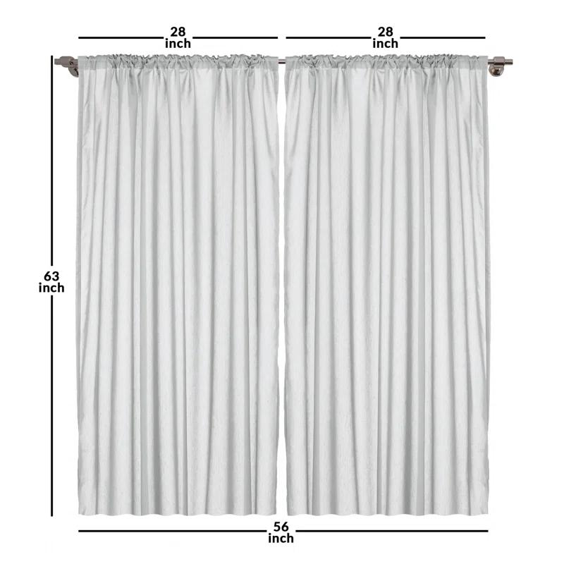 Ambesonne Microfiber Floral Semi-Sheer Rod Pocket Curtain Panels (Set of 2)