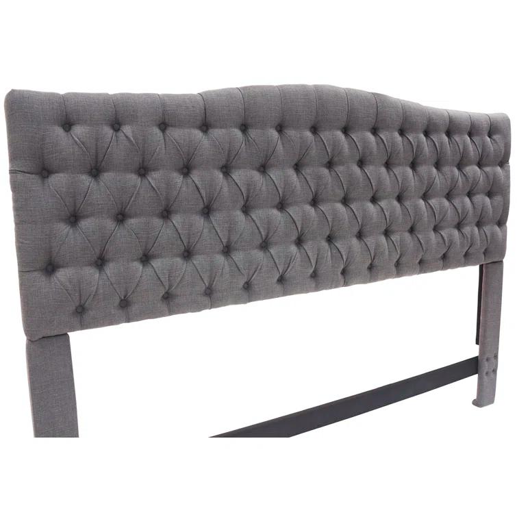 Elle Decor Elle Decor Celeste Tufted Upholstered Padded Headboard with Contemporary Button Tufting