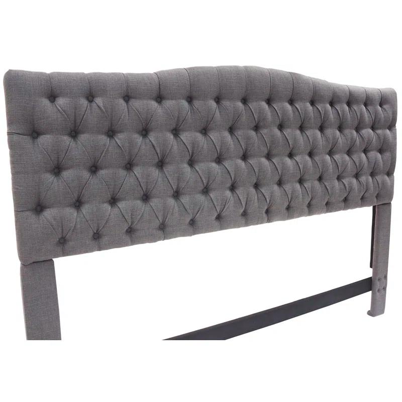 Elle Decor Elle Decor Celeste Tufted Upholstered Padded Headboard with Contemporary Button Tufting