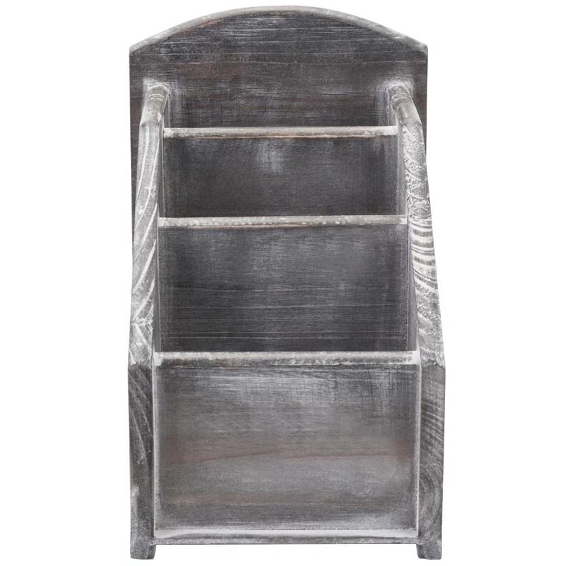 MyGift Gray/White Remote Control Holder