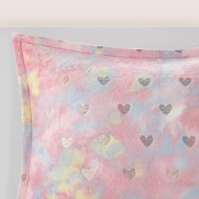 Mi Zone Rosalie Metallic Printed Plush Comforter Set