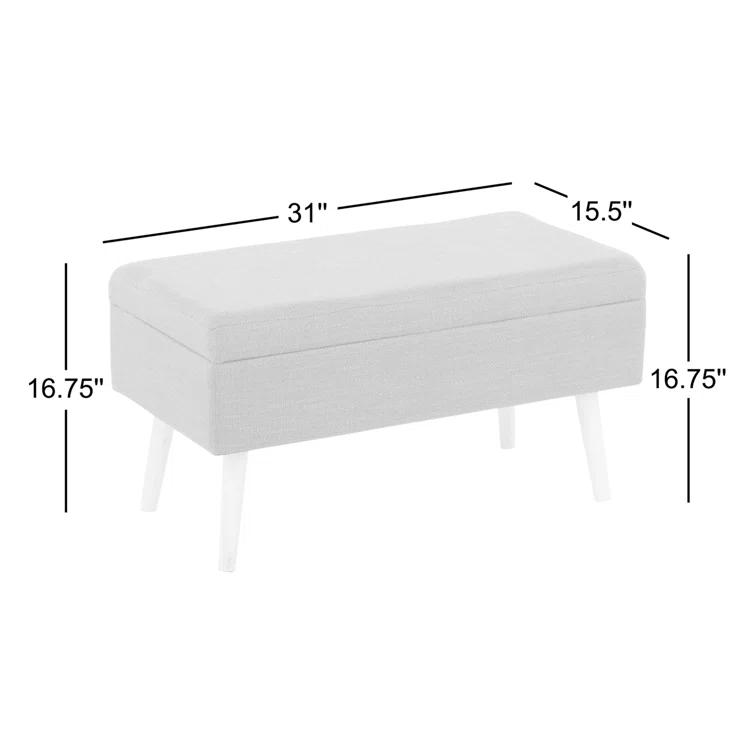 Mercury Row® Beyers Fabric Upholstered Storage Bench