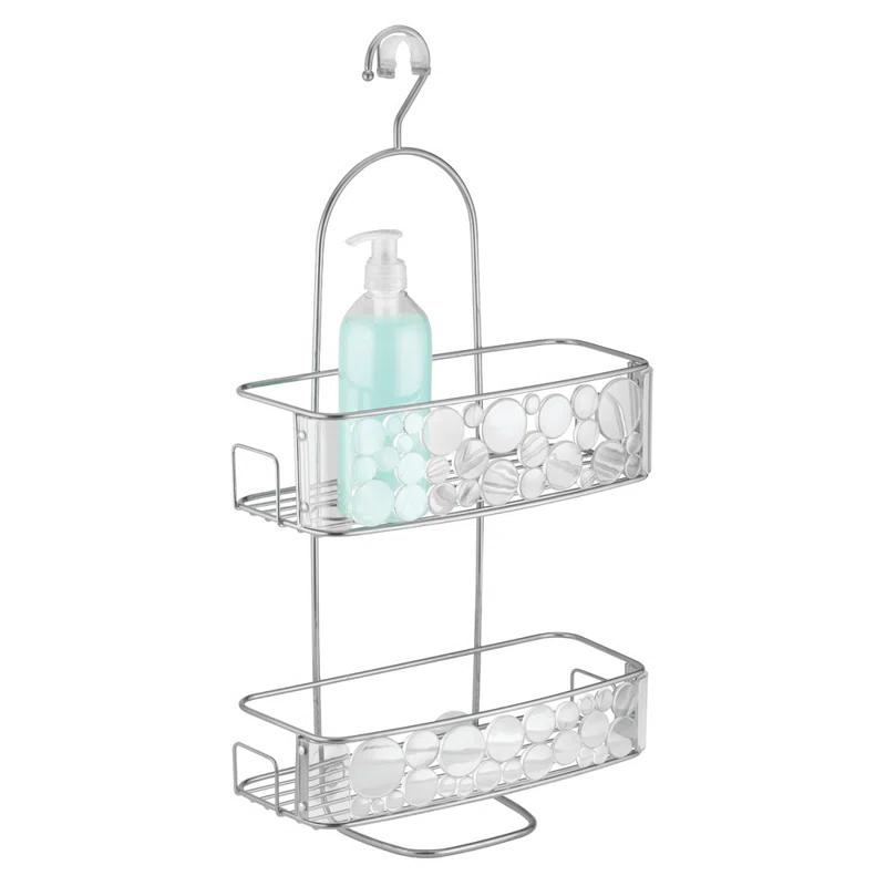 iDesign iDesign Bubbli Bathroom Shower Caddy for Shampoo, Conditioner, Soap - Clear/Silver