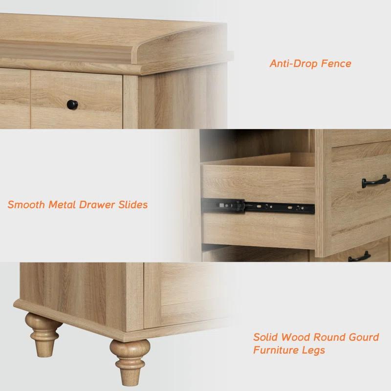 One Allium Way® 2 Piece Dresser Set - -Include One 5 Drawer Dresser & One 6 Drawer Dresser
