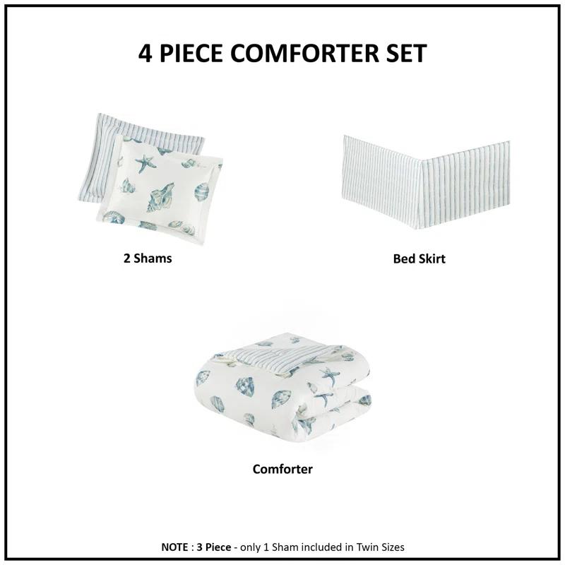 Harbor House Beach House Reversible Coastal Cotton Twill Comforter Set