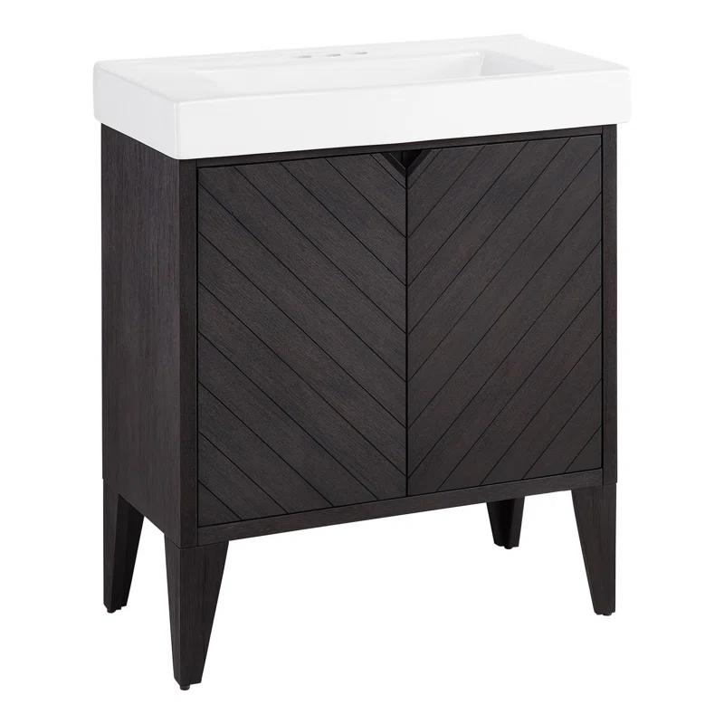 30" Fircrest Single Bathroom Vanity with Integral Sink