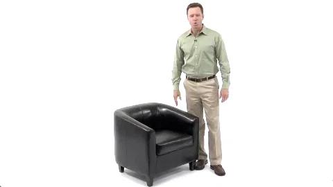 Flash Furniture Katie LeatherSoft Lounge Chair with Sloping Arms