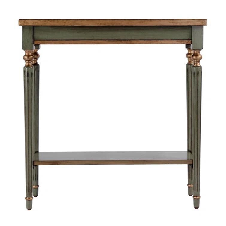 Aubrey Royal Pastel Green Wood Console Table with Storage