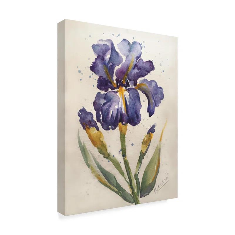 Trademark Fine Art Wendra " Blue Painted Iris " by Wendra