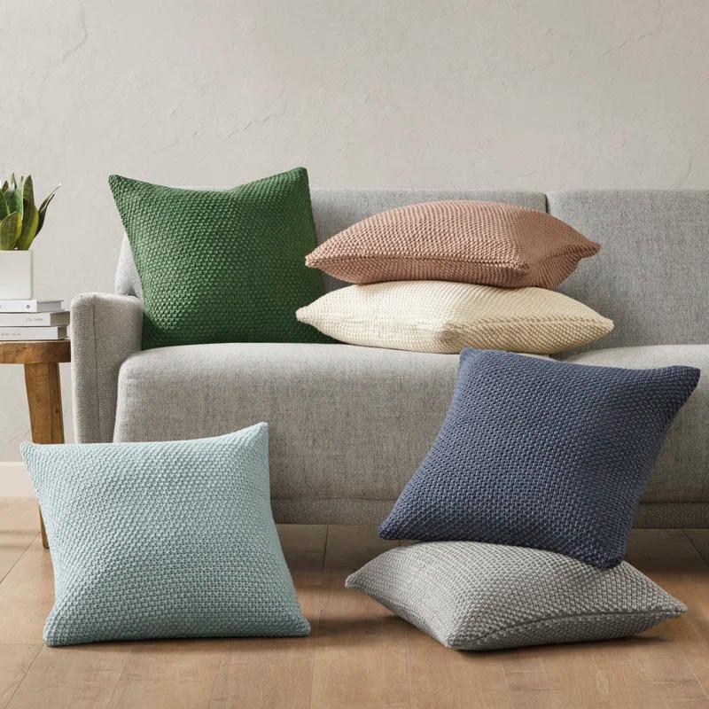 INK+IVY Tino Knit Square Euro Pillow Sham