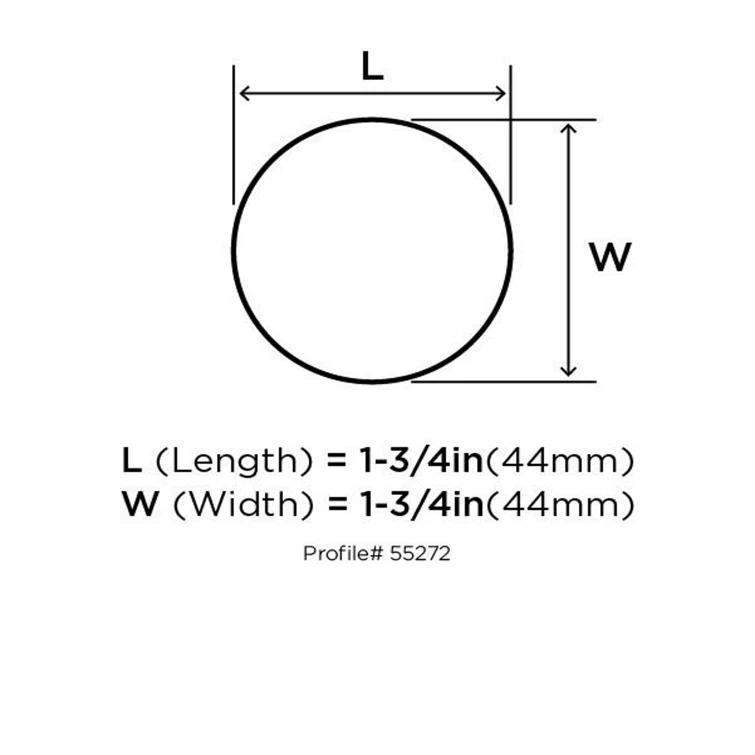 Amerock Blackrock 1-5/16 inch (33mm) Diameter Gunmetal Cabinet Knob