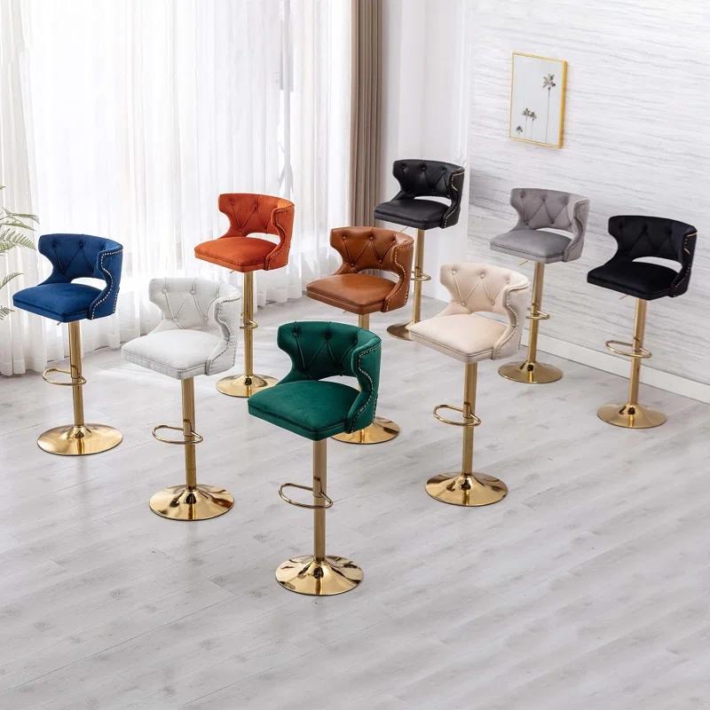 Rosdorf Park Swivel Adjustable Height Counter Stool (Set of 2)