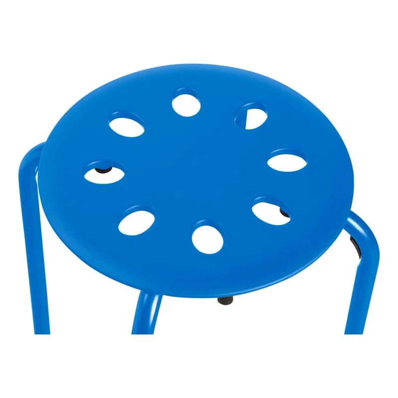 Assorted Color Plastic Stacking Classroom Stool (Set of 5)